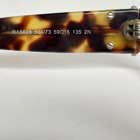 Ralph Lauren RA5028 504/73 Tortoise Shell Rectangle Sunglasses 59-16-135 22177 main image 2